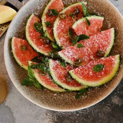 Wassermelonen als Salat