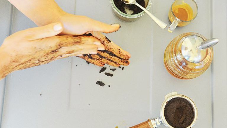 Kaffeepeeling Hand Honig