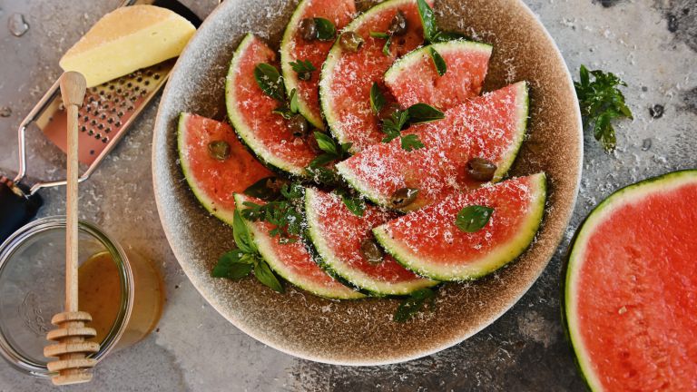 Wassermelonen-Schafkäse-Salat