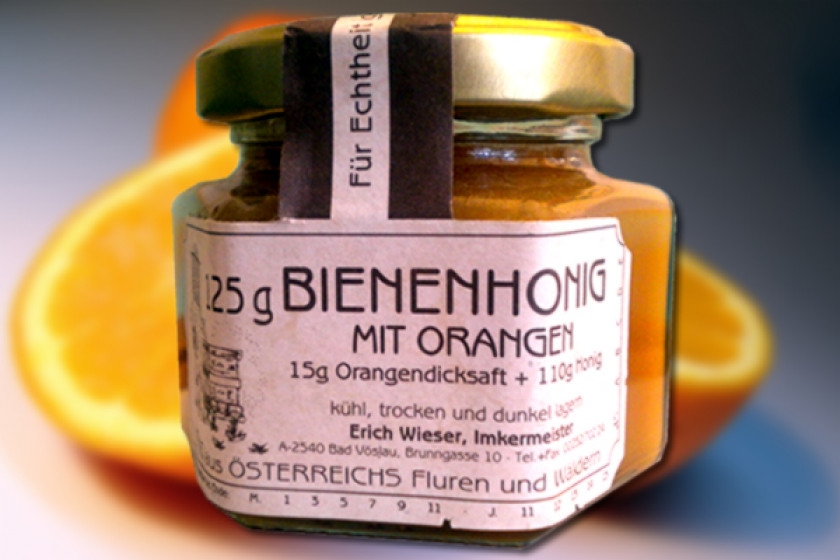 Honig mit Orangen - Imkerei Wieser - Bauernladen