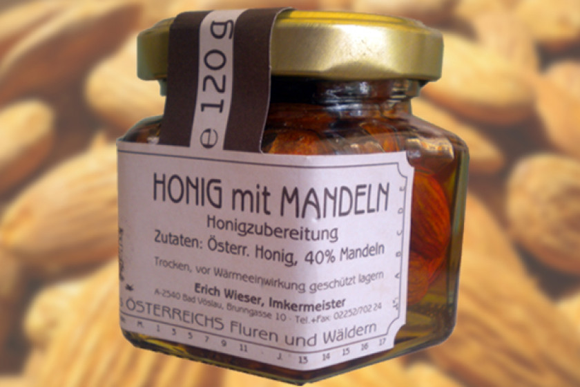 Honig mit Mandeln - Imkerei Wieser - Bauernladen