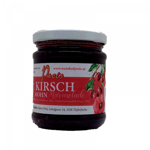 Kirsch - Mohn - Marmelade - Weinhof Preis - Bauernladen