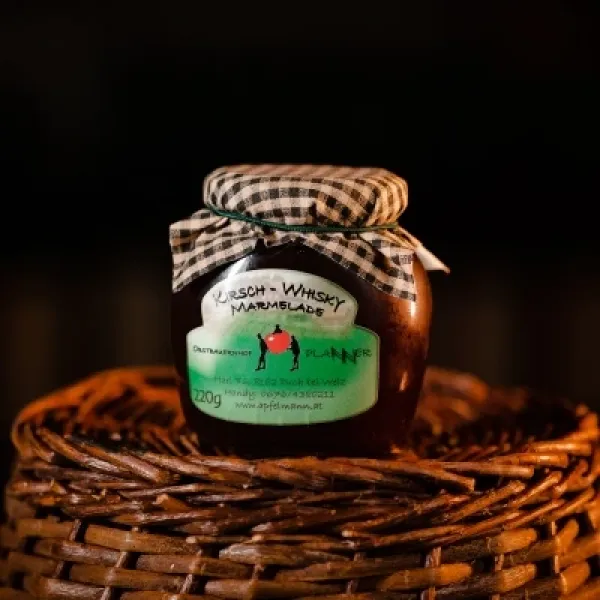 Kirsch-Whisky-Marmelade - Obstbauernhof Planner - Bauernladen