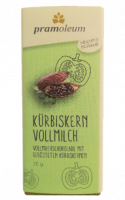 Pramoleum Vollmilch-Schokolade mit gerösteten Kürbiskernen