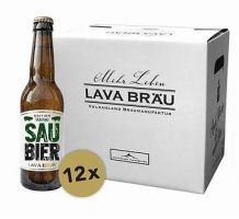 12er Karton Bio Lava Bräu "SAUBIER", 0,33l 