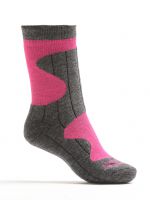 Alpaka Trekking Socken - pink / anthrazit