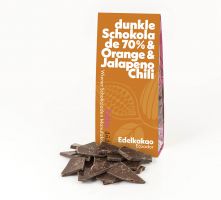dunkle Schokoade 70% Ecuador Orange & Jalapeno Chili