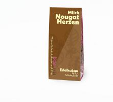 Nougat Herzen/Sterne/Eier Milch Schokolade