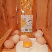 Bio Dinkel Linguine aus Dinkel Auszugsgreiß mit Ei 