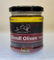 Dirndl Oliven mit Pistazie gefüllt Olivenöl