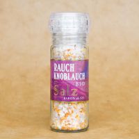 Knoblauch-Salz geräuchert Mühle Bio