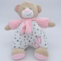 Schicker`s Zirbenbär mit Schal rosa