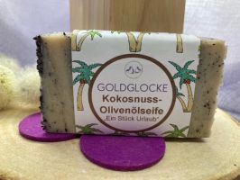 Kokosnuss-Olivenölseife “Ein Stück Urlaub”