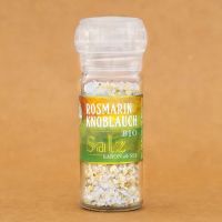 Rosmarin Knoblauch Salz Bio - Keramikmühle wiederbefüllbar