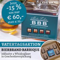 Vatertagsspecial - Bierbrand Barrique in Box mit 4 Gläsern