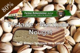 Schokolade - Pistazie-Marzipan-Nougat