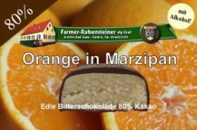 Schokolade - Orange in Marzipan