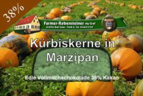 Schokolade - Kürbiskerne in Marzipan