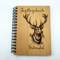 Jagdtagebuch aus Holz - Hirsch 
