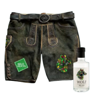 WOiF Lederhose mit WOiF 200 ml Premium Bio Gin