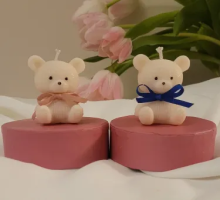 Mini Teddybär Kerzen