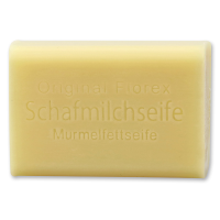 Schafmilchseife eckig 100g, Murmelfettseife