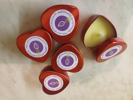 KERZE - Sojawachs Duftkerze in Herzdose