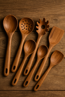 5-teiliges Premium Holzküchenutensilien-Set
