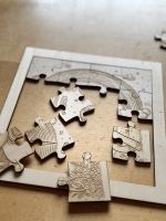 Holzpuzzle – Regenbogenmotiv