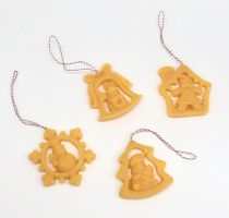 BIENENWACHS Christbaumschmuck I Anhänger 4er SET