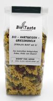 Bio Hartweizengrieß Spiralen bunt mit Ei 500g