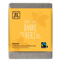 B. Schoko Vollmilch Karamell Meersalz, Fairtrade