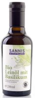 SANNIS Bio-Leinöl mit Basilikum