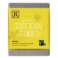 B. Schoko Zartbitter Mandel Karamell, Fairtrade