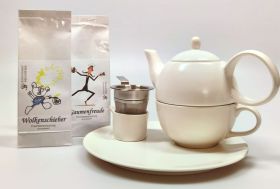 Tea for One Set (wie abgebildet mit Sieb und Tee)