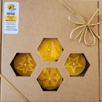 Teelicht Box 7 - im Wabenkarton als Geschenk inkl. Glasunter