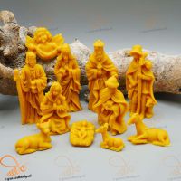 Krippenszene aus 100% reinem Bienenwachs | 11 teilig