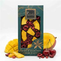 Premium Bitterschokolade - Mango, Kirsche