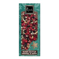 Gourmet Bitterschokolade Erdbeere, Ringelblume, Gold