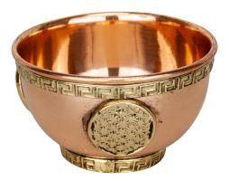 Räucherschale Kupfer Lebensblume