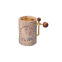 Höhenverstellbares Specksteinstövchen „Sonne“