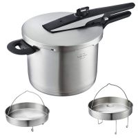 Schnellkochtopf Induktion - 6 Liter - mit 2 Einsätzen