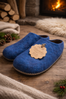 Filzpatschen Blau Gr. 41