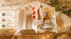 Bergseele „KLARA“ – handgefertigte Filzpuppe mit Blumenkorb 