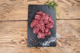 Gulasch geschnitten vom Bio-Angus Rind, ca. 400g