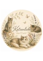 Katze - Waben-Box 7 Stück Teelichter Motive  