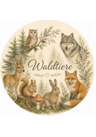 Waben-Box 7 Stück Teelichter "Waldtiere"