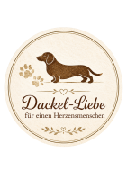 Waben-Box 7 Stück Teelichter "Dackel-Liebe"