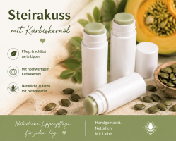 Premium Sortenlippenbalsam - Steirakuss 7g - mit Kürbiskernö
