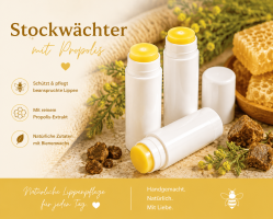 Premium Sortenlippenbalsam - Stockwächter 7g - mit Propolis